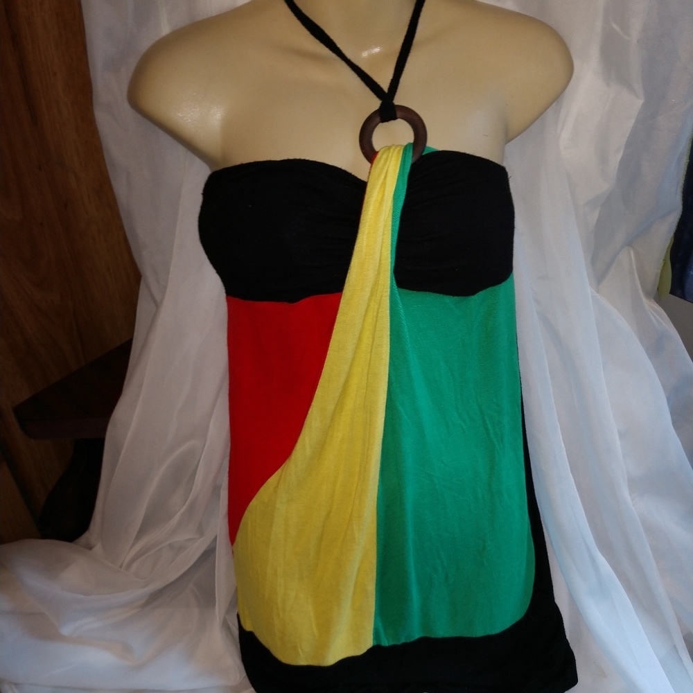 🛍️ACE Rastafarian halter tank - Picture 3 of 5